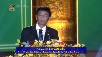 ỦY VIÊN BAN CHẤP HÀNH TRUNG ƯƠNG ĐẢNG - BÍ THƯ TỈNH ỦY SÓC TRĂNG - ÔNG LÂM VĂN MẪN PHÁT BIỂU KHAI MẠC NGÀY HỘI VĂN HÓA KHMER NAM BỘ TỈNH SÓC TRĂNG 2022